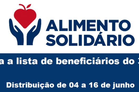 Confira a lista de beneficiários do 4º lote de cestas do Programa “Alimento Solidário” Confira a lista de beneficiários do 4º lote de cestas do Programa “Alimento Solidário”