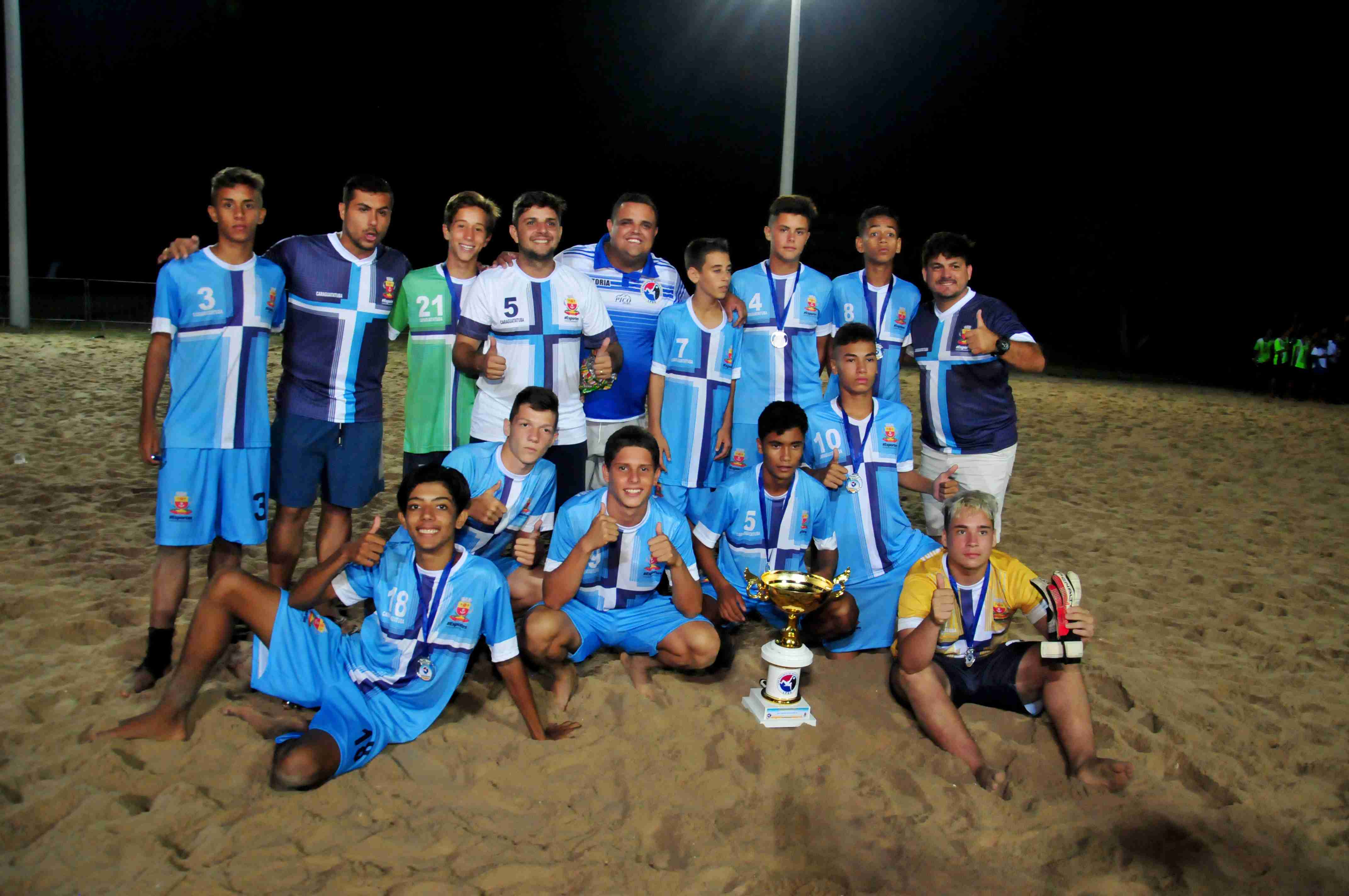 Caraguatatuba é vice-campeã Paulista de Beach Soccer sub15 e 17