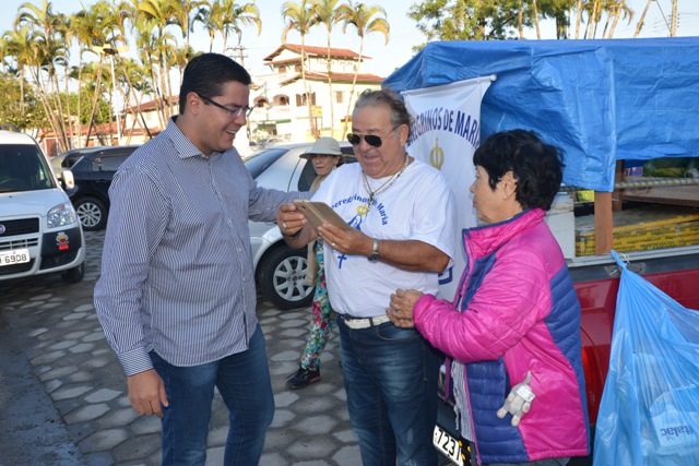 Prefeito Aguilar Junior acompanhou inicio da romaria que vai até Aparecida