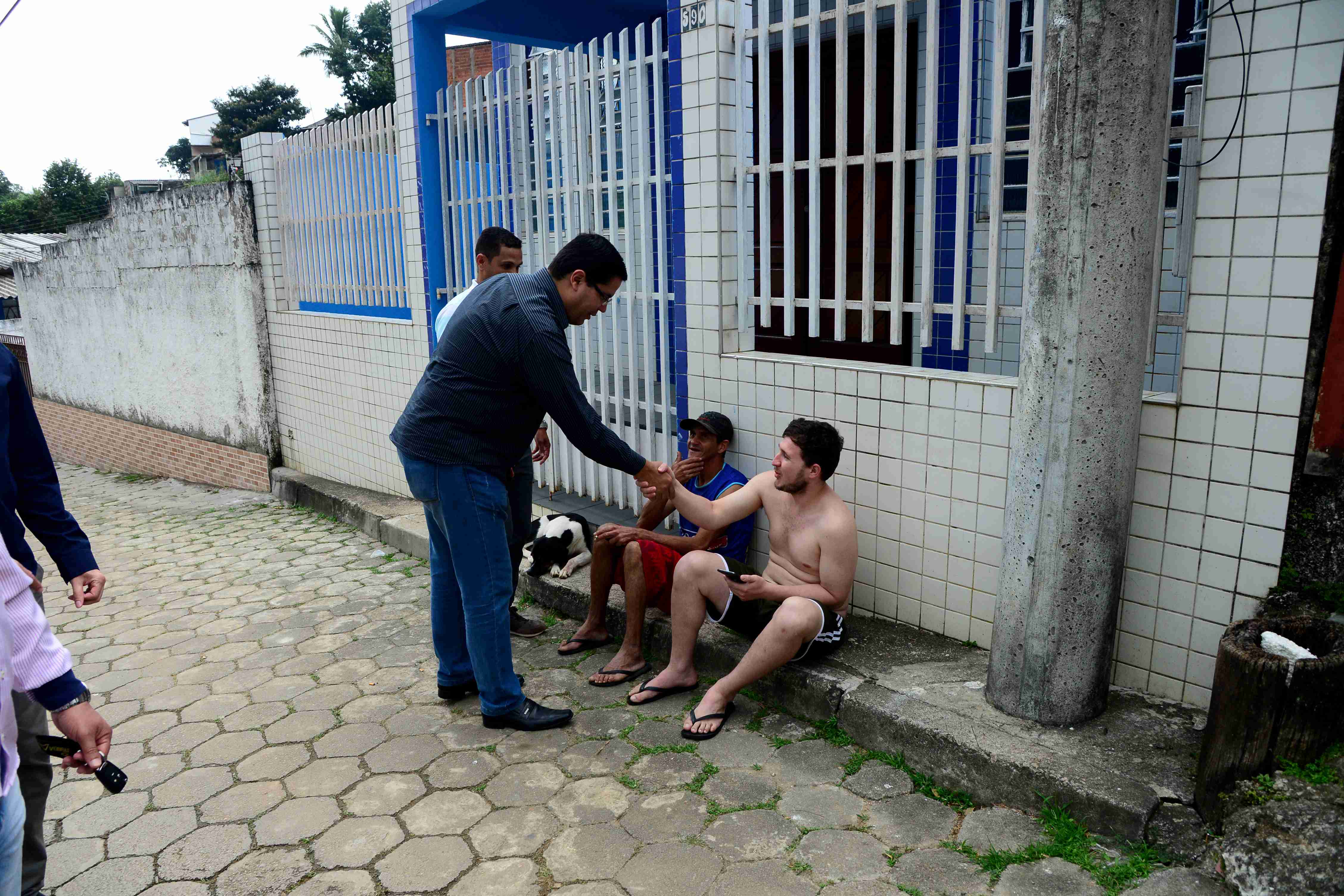 Aguilar Junior visita obra do Centro de Convivência do Idoso e ruas do Jaraguazinho (Fotos: Luís Gava/PMC)