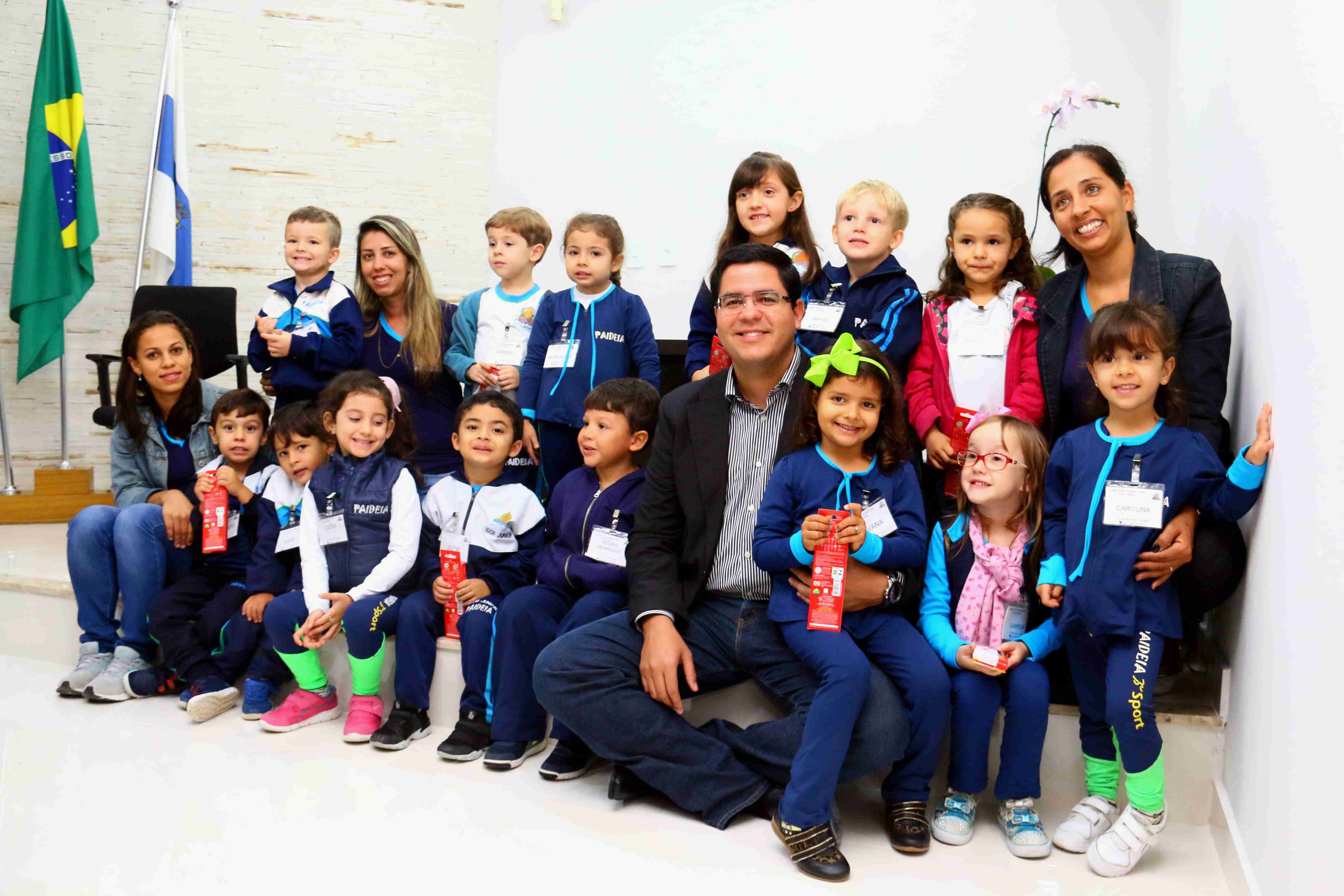 Prefeito recepciona alunos de escolas municipais e particulares (Fotos: Gustavo Grunewald e Luís Gava/PMC)