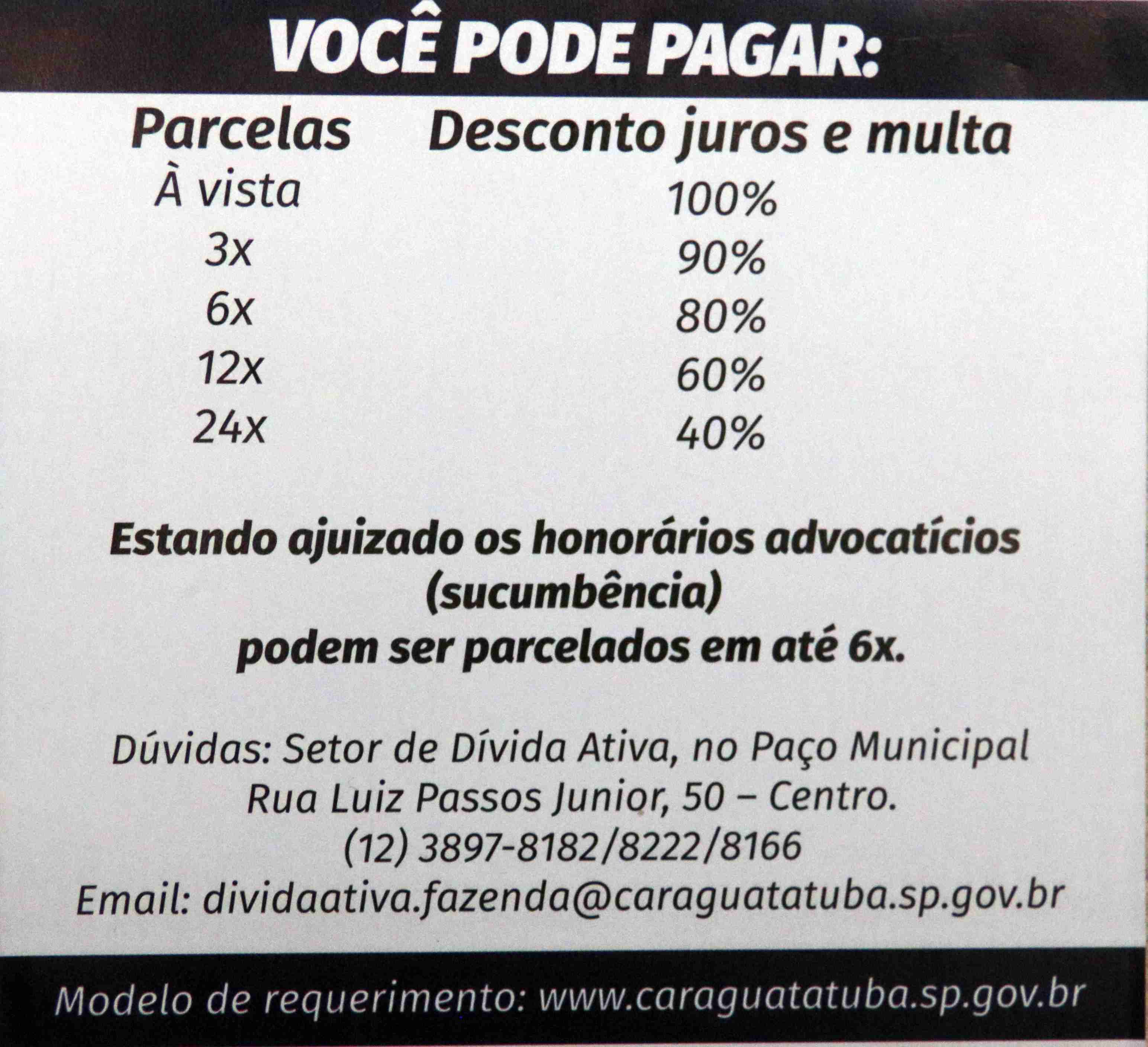 Anistia Tributária segue até o final do mês em Caraguatatuba