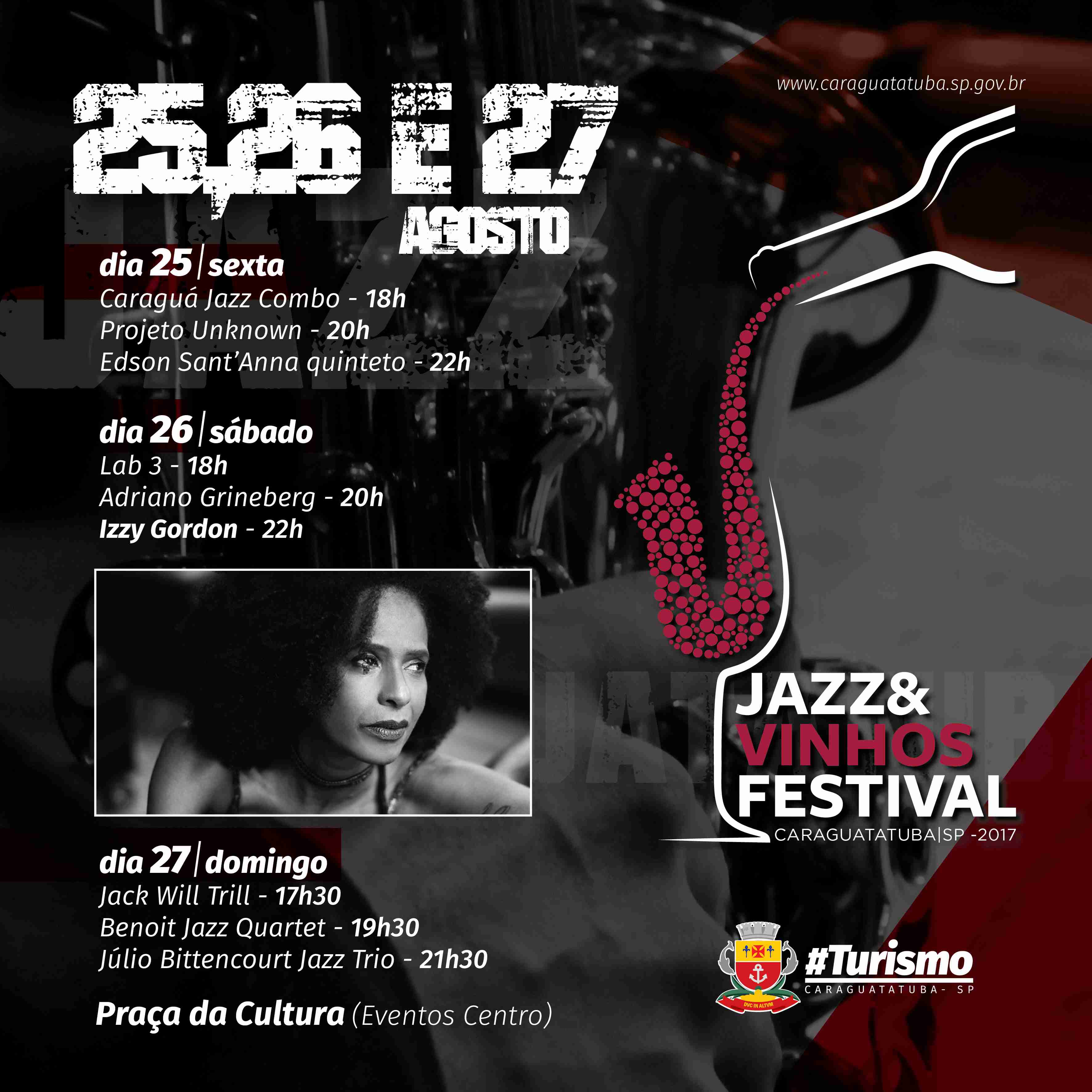 Tudo pronto para o “Jazz e Vinhos Festival” que começa nesta sexta-feira em Caraguatatuba