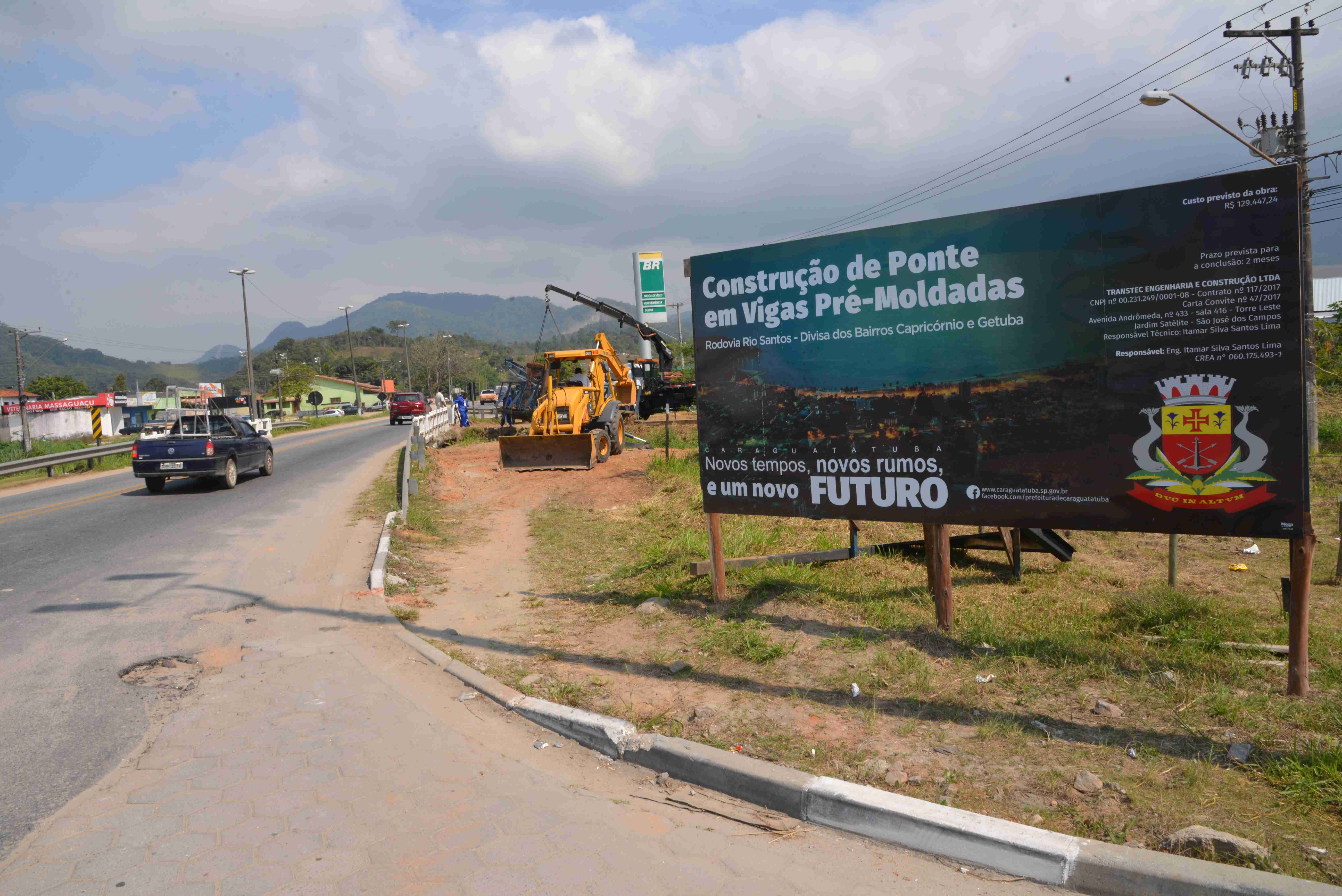 Prefeitura inicia construção de ponte entre os bairros Capricórnio e Getuba