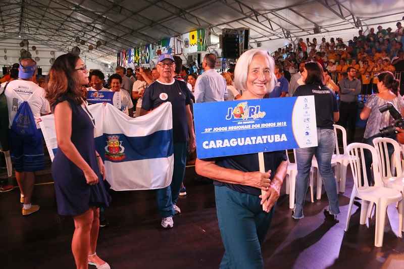 Presidente do Fundo Social de Caraguatatuba participa da abertura do JORI 2018 (Foto: Luis Gava/PMC)