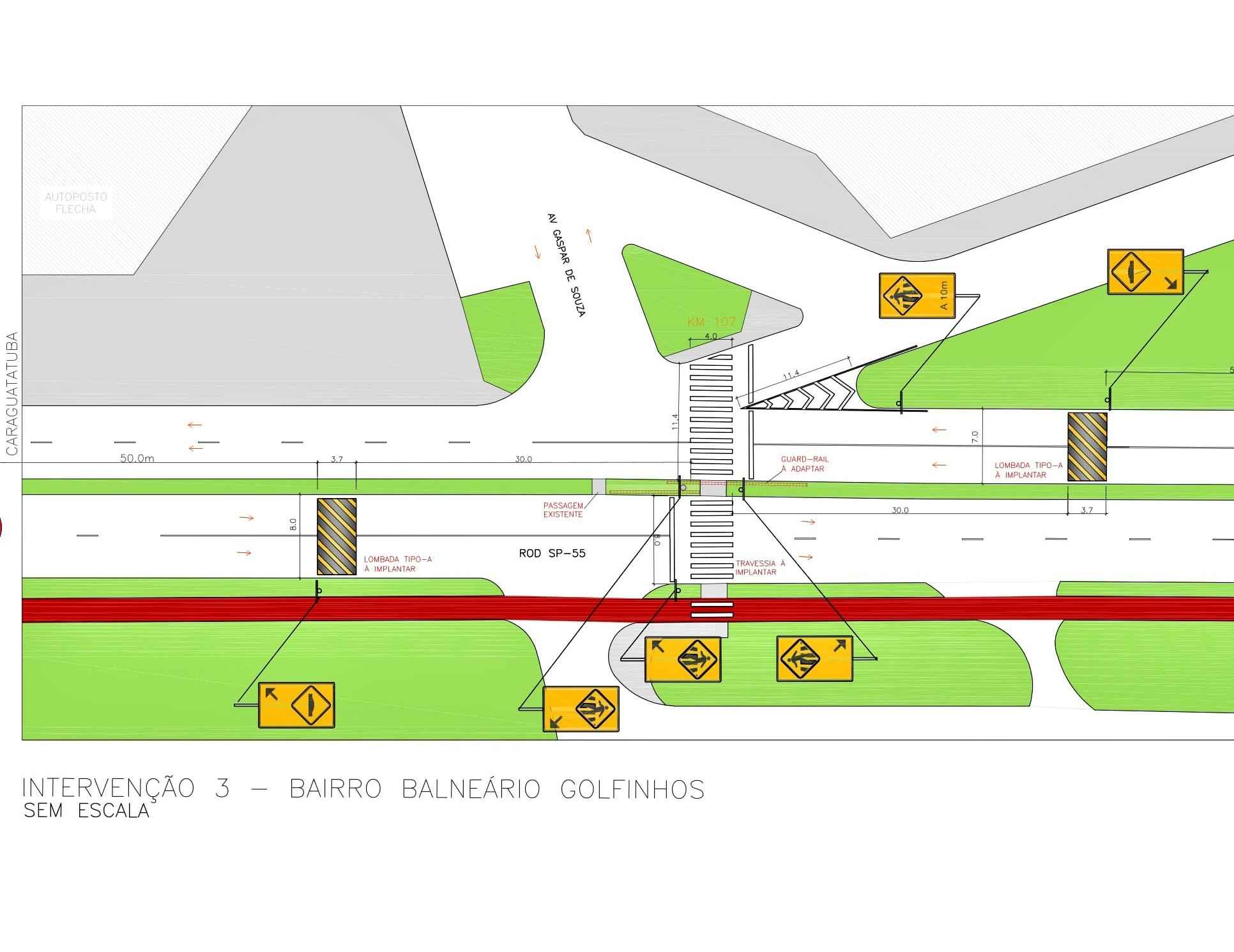 Prefeitura instalará redutores de velocidade na SP-55 para mais segurança de pedestres (Arte: Divulgação)