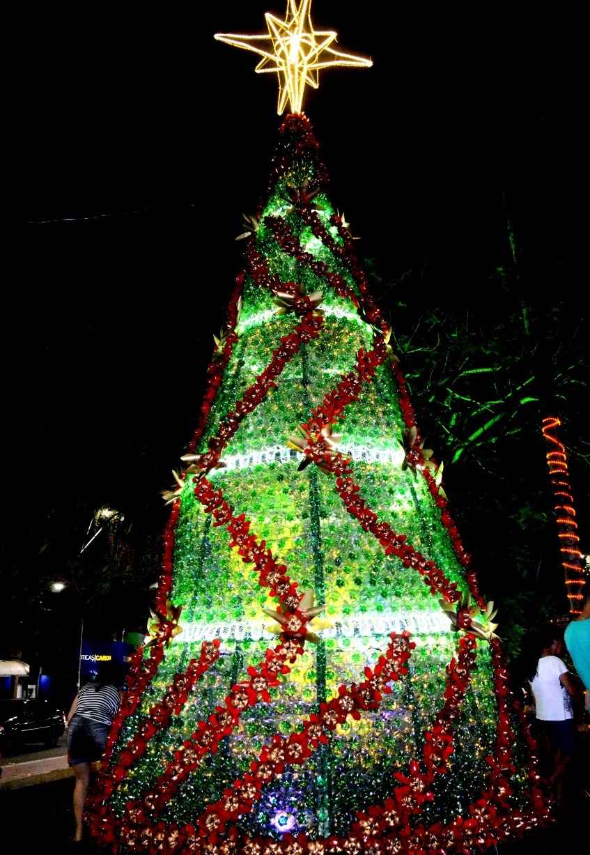 Árvore de Natal reciclável é acesa em festividade natalina – Prefeitura de  Caraguatatuba