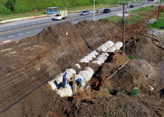 Obras de revitalização da Marginal Jetuba avançam