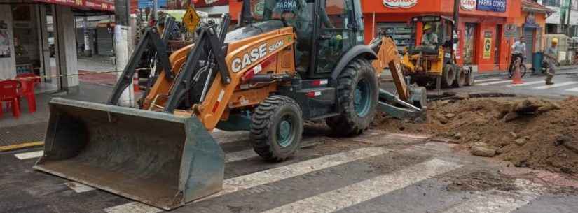 Obras da Sabesp no Centro