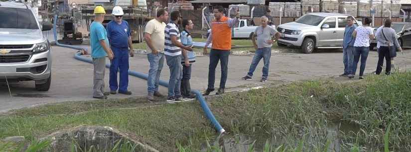 Prefeitura promove ação emergencial para drenagem das águas no Pontal Santa Marina