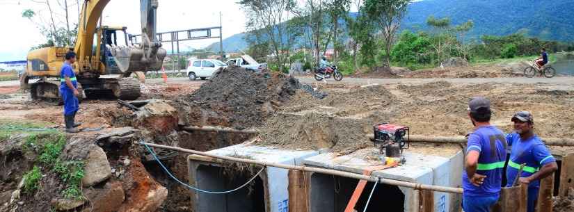 Obras contra enchentes continuam na região do Perequê-Mirim