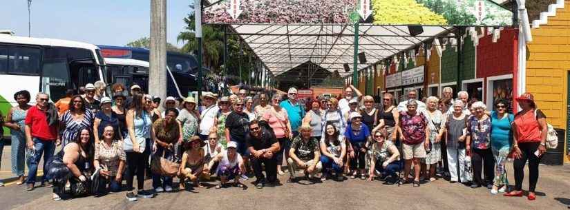 Idosos e pessoas com deficiência do Ciapi visitam exposição de flores em Holambra