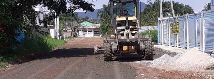 Sesep realiza nivelamento mecânico e manutenção em rede de drenagem no Balneário Gardem Mar