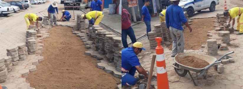 Rua do Jetuba recebe nivelamento e reassentamento de bloquetes