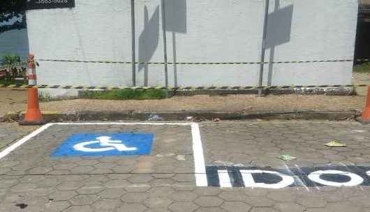 Mobilidade Urbana reforça pintura de vagas de estacionamento na Martim Sá