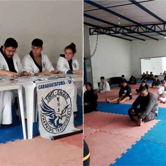 Equipe Eagles de Hapkido realiza exame de troca de faixa