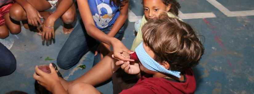 Banco de Alimentos promove atividade de Educação Nutricional com crianças no Centro Comunitário do Pegorelli