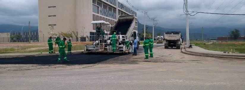 Obras de pavimentação de acesso ao Hospital Regional entram na reta final