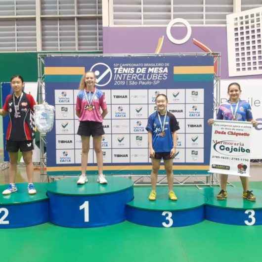 Atletas de Caraguatatuba conquistam ouro e bronze no 53° Campeonato Brasileiro Interclubes de Tênis de Mesa