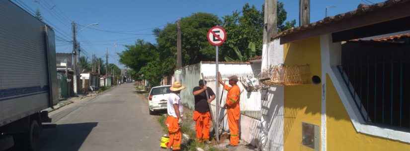 Prefeitura de Caraguatatuba reforça sinalização de trânsito em vários bairros