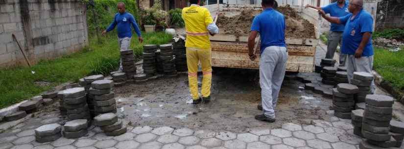 Prefeitura de Caraguatatuba finaliza manutenção de bloquetes no Jetuba