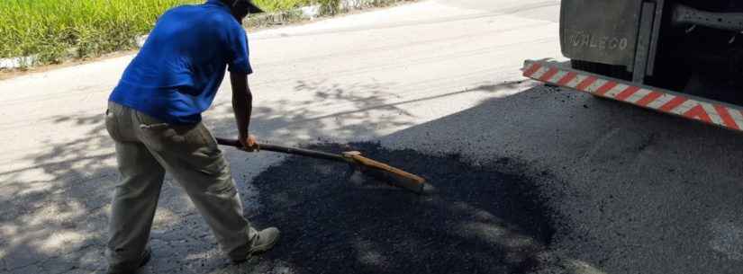 Prefeitura realiza Operação Tapa-Buracos em diversos bairros