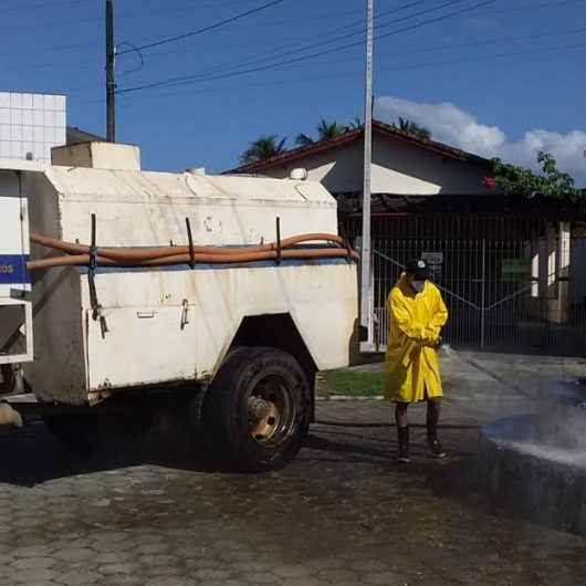 Ruas do Poiares recebem higienização em combate ao novocoronavírus