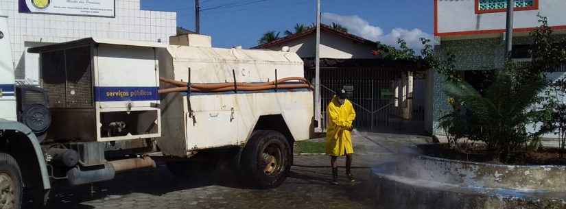 Ruas do Poiares recebem higienização em combate ao novocoronavírus