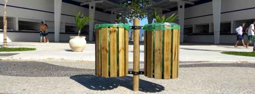 Prefeitura de Caraguatatuba instala novas lixeiras nas orlas da praias