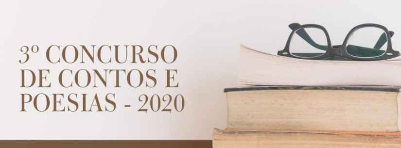 3º Concurso de Contos e Poesias recebe 317 inscritos para edição 2020