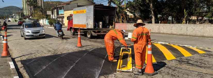 Prefeitura de Caraguatatuba reforça sinalização de trânsito em diversos pontos da cidade