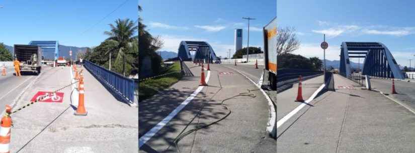 Prefeitura reforça sinalização para ciclistas e pedestres na Ponte do Porto Novo