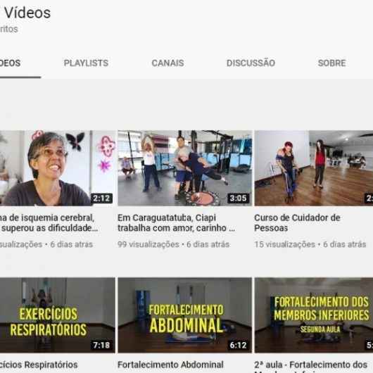 Ciapi de Caraguatatuba oferece atividades de fisioterapia online para idosos e pessoas com deficiência