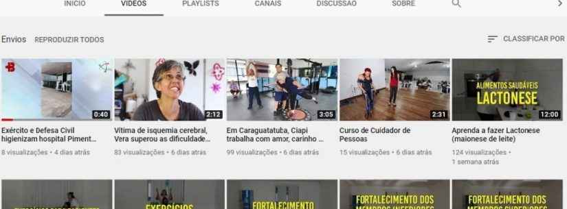 Ciapi de Caraguatatuba oferece atividades de fisioterapia online para idosos e pessoas com deficiência