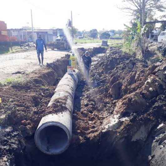 Obras contra enchentes continuam no bairro Jetuba