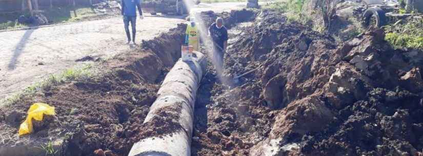 Obras contra enchentes continuam no bairro Jetuba