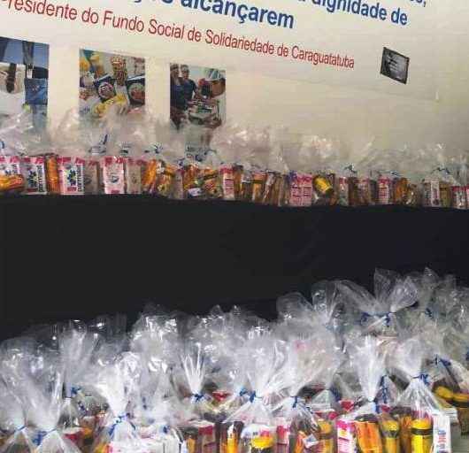 Fundo Social de Caraguatatuba recebe doação de 200 kits de alimentos