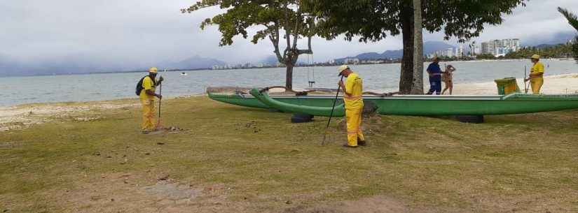 Prefeitura reforça limpeza em praias, ruas e espaços públicos durante temporada