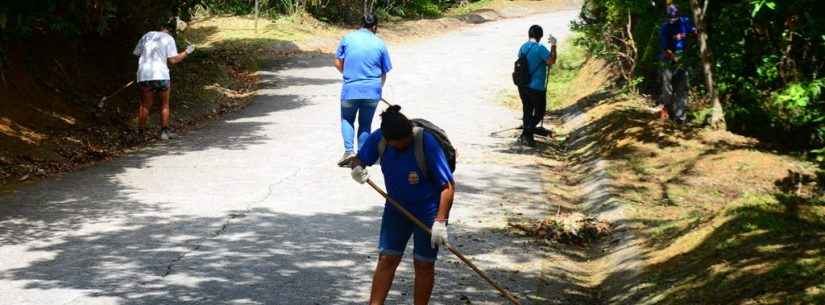 Serviços de manutenção são realizados no Morro Santo Antônio