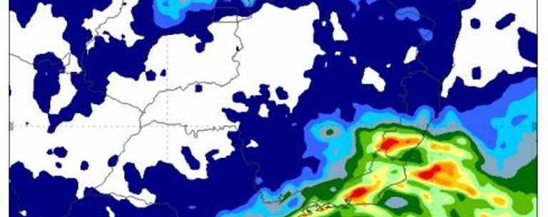 Defesa Civil alerta para chuvas de 150 mm até quarta-feira na região