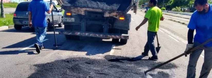 Prefeitura leva Operação ‘Tapa Buracos’ às ruas da região central de Caraguatatuba