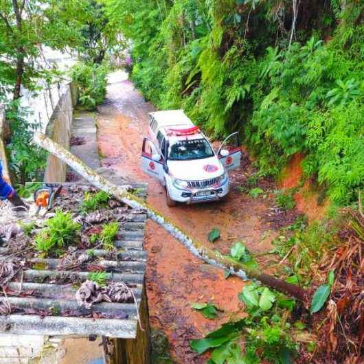 Defesa Civil alerta para previsão de chuvas intensas até domingo no Litoral Norte