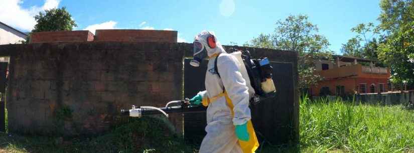 Agentes do CCZ realizam nebulização contra dengue no Pontal Santamarina e bloqueio mecânico no Tinga