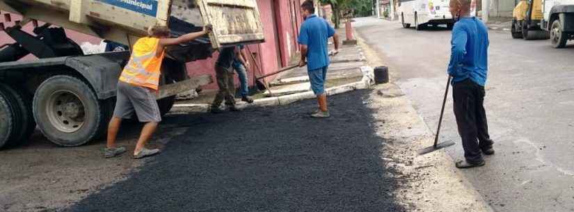 Prefeitura de Caraguatatuba segue com Operação ‘Tapa Buracos’ no bairro Morro do Algodão