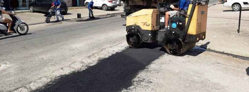 Bairro Perequê-Mirim continua com Operação ‘Tapa Buracos’