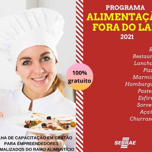 Inscrições gratuitas para Programa Alimentação Fora do Lar para empresários de bares, restaurantes, lanchonetes e similares