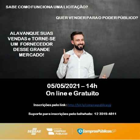 Sebrae abre inscrições para curso: Como Funciona uma Licitação?