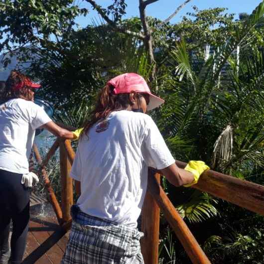 Prefeitura de Caraguatatuba limpa acesso à Pedra do Jacaré após ato de vandalismo