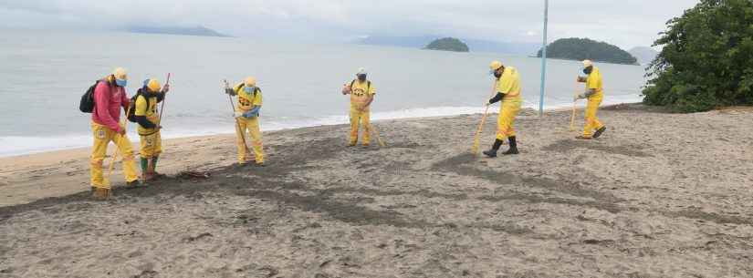 Praias da região norte de Caraguatatuba recebem megaoperação de limpeza