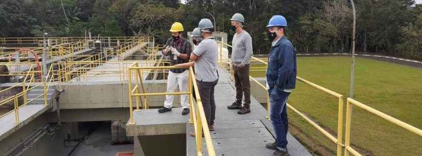 Conselheiros do Meio Ambiente de Caraguatatuba visitam a Estação de Tratamento de Esgoto